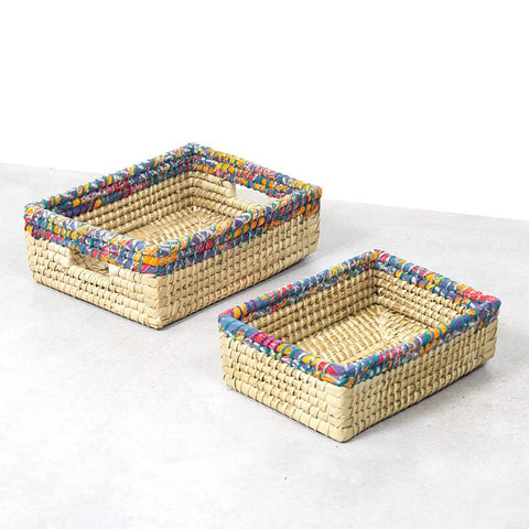 Kaisa Rectangular Table Baskets Set of Two