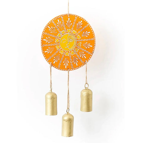 Henna Treasure Sun Wind Chime with Bells