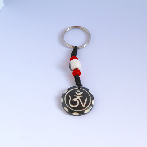 Round Tibetan OM Keychain