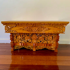 Hand Carved Wooden Tables from Ladakh