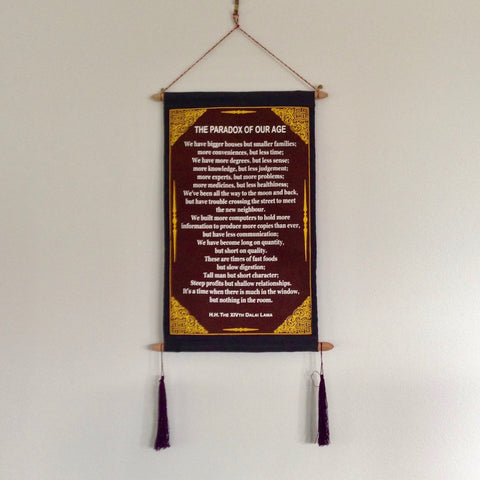 Wall Hangings - HH Dalai Lama Quotes - Large