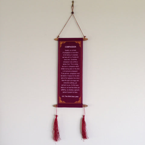 Wall Hangings - HH Dalai Lama Quotes - Small